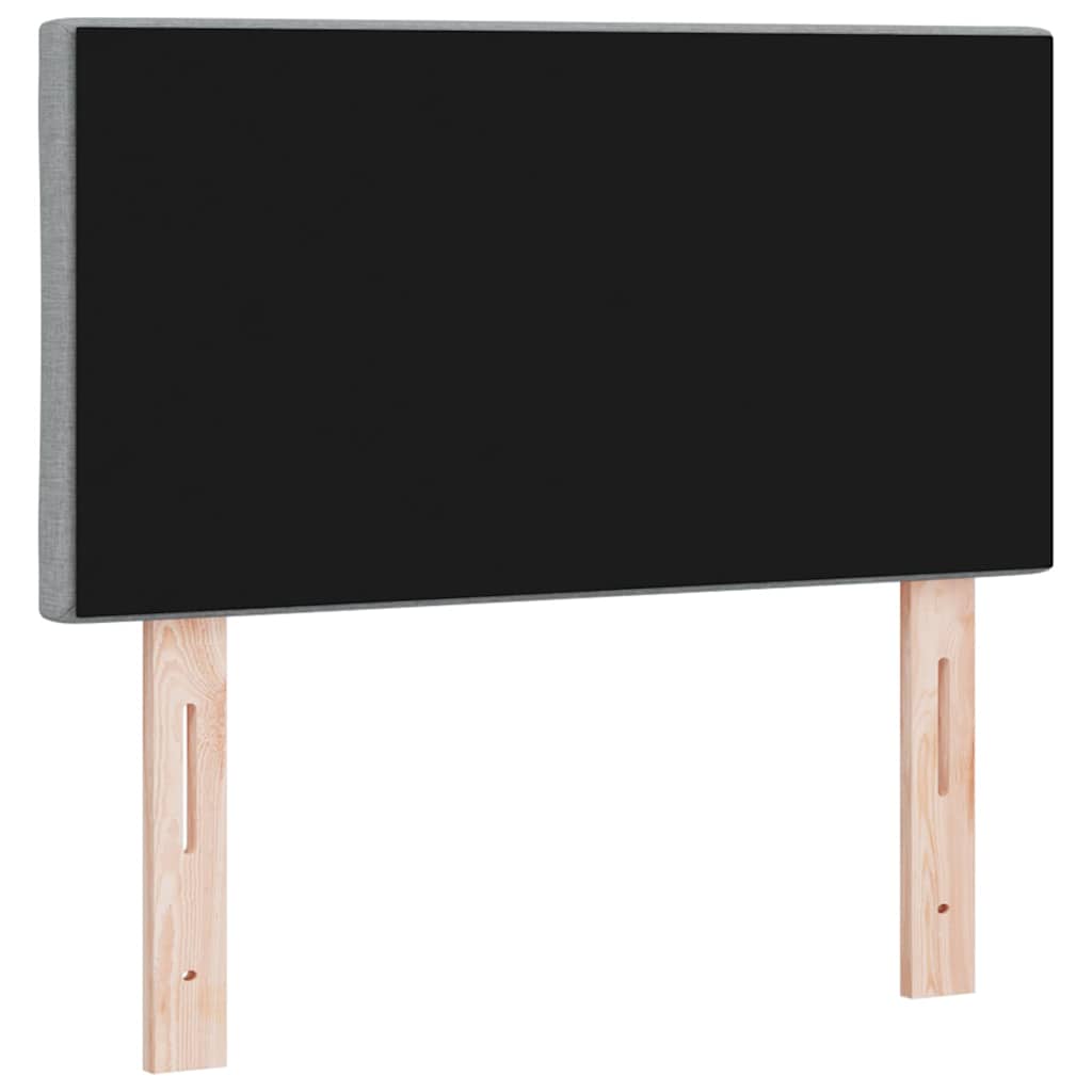 LED glava kreveta Svijetlo siva 80 cm tkanina