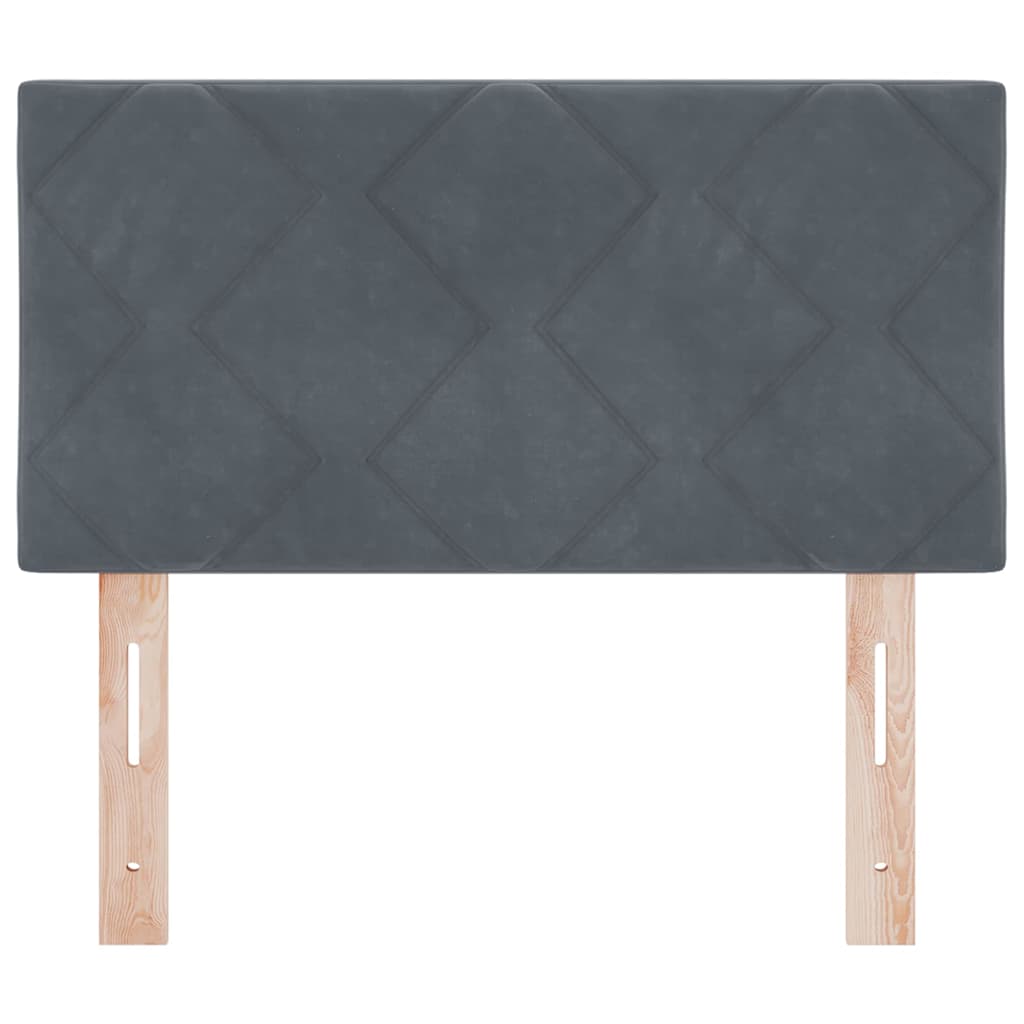 LED glava kreveta Tamno siva 80 cm Baršun