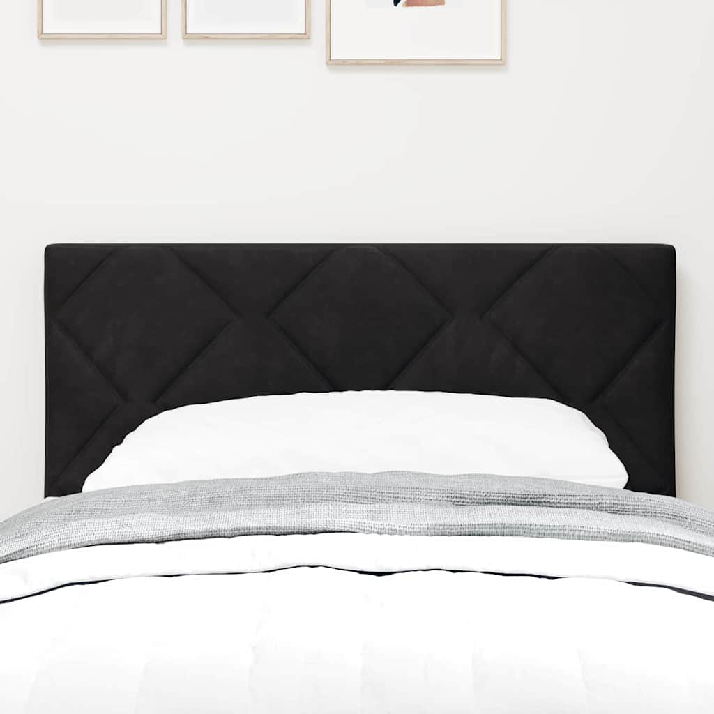 LED glava kreveta Crna 80 cm Baršun