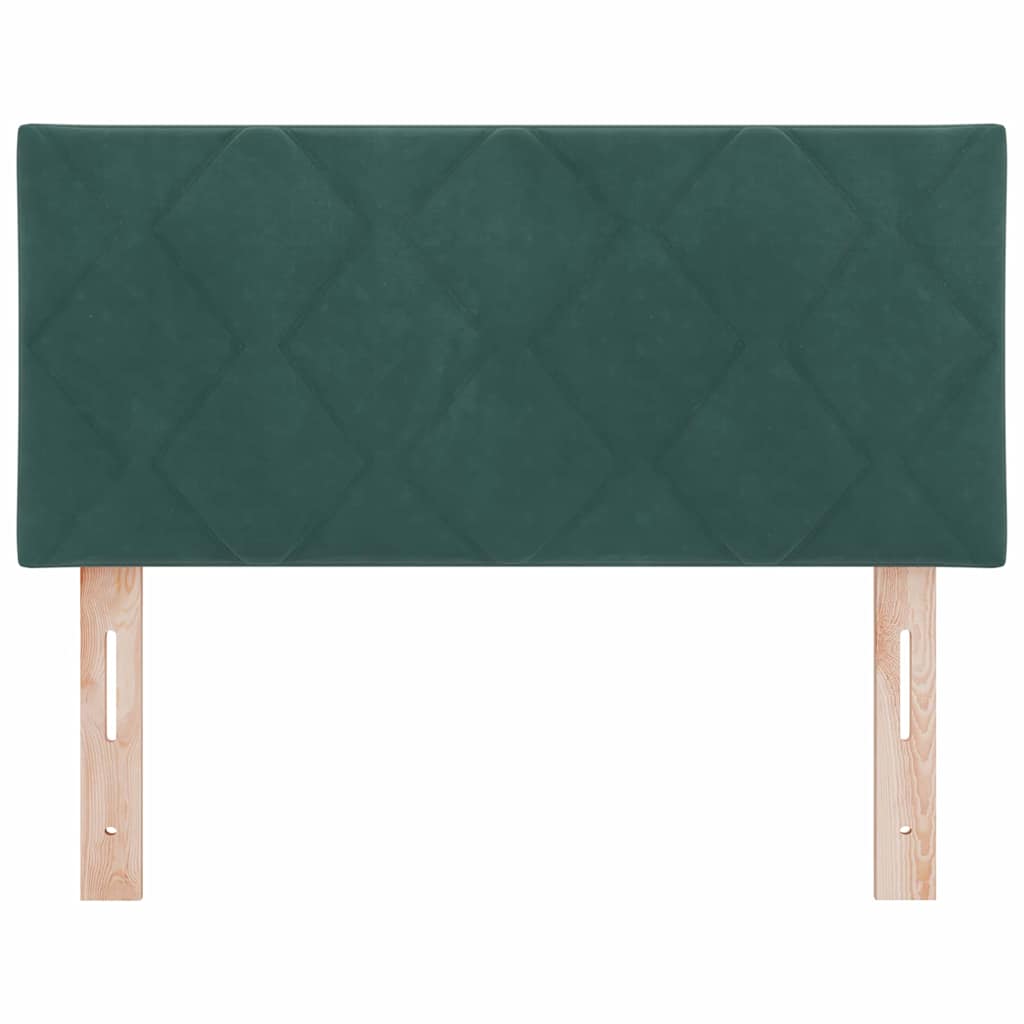 LED glava kreveta Tamnozelena 100 cm Baršun