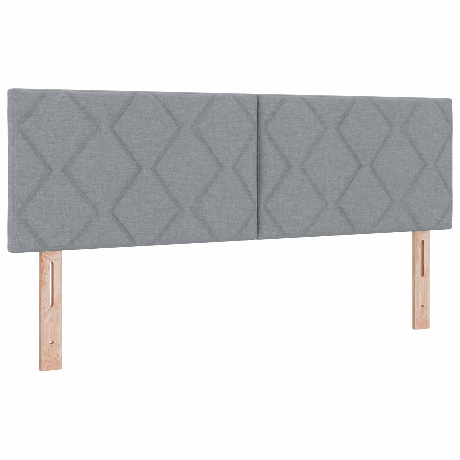 LED glava kreveta Svijetlo siva 160 cm tkanina