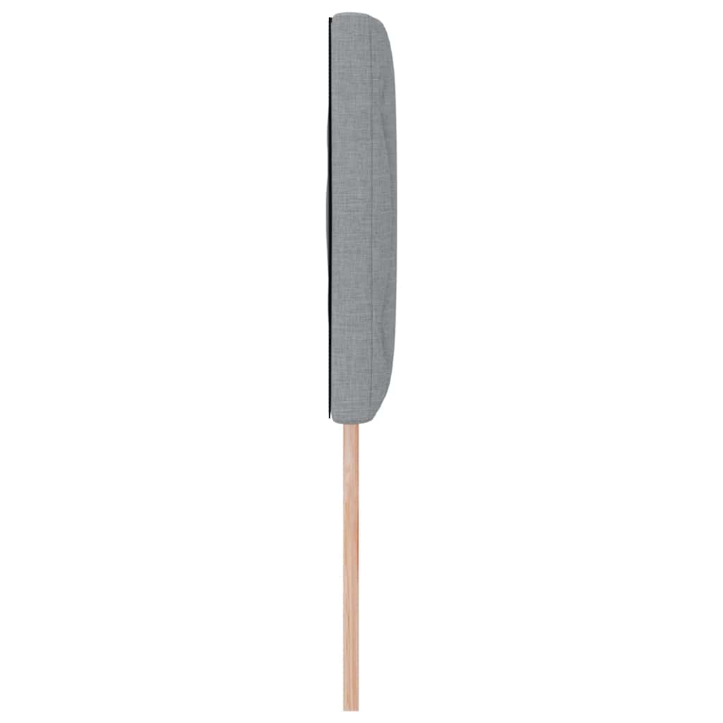LED glava kreveta Svijetlo siva 160 cm tkanina
