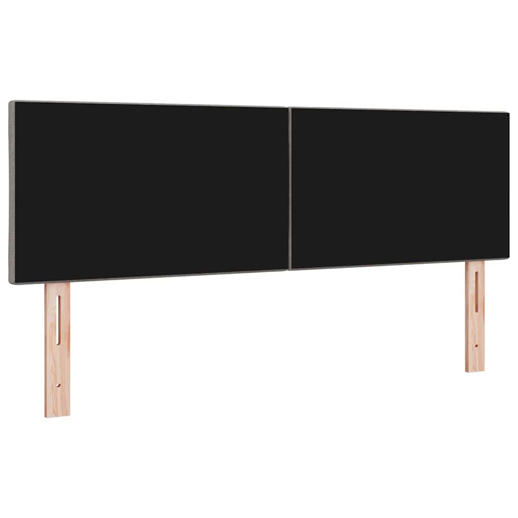 LED glava kreveta Sivo-smeđa 160 cm tkanina