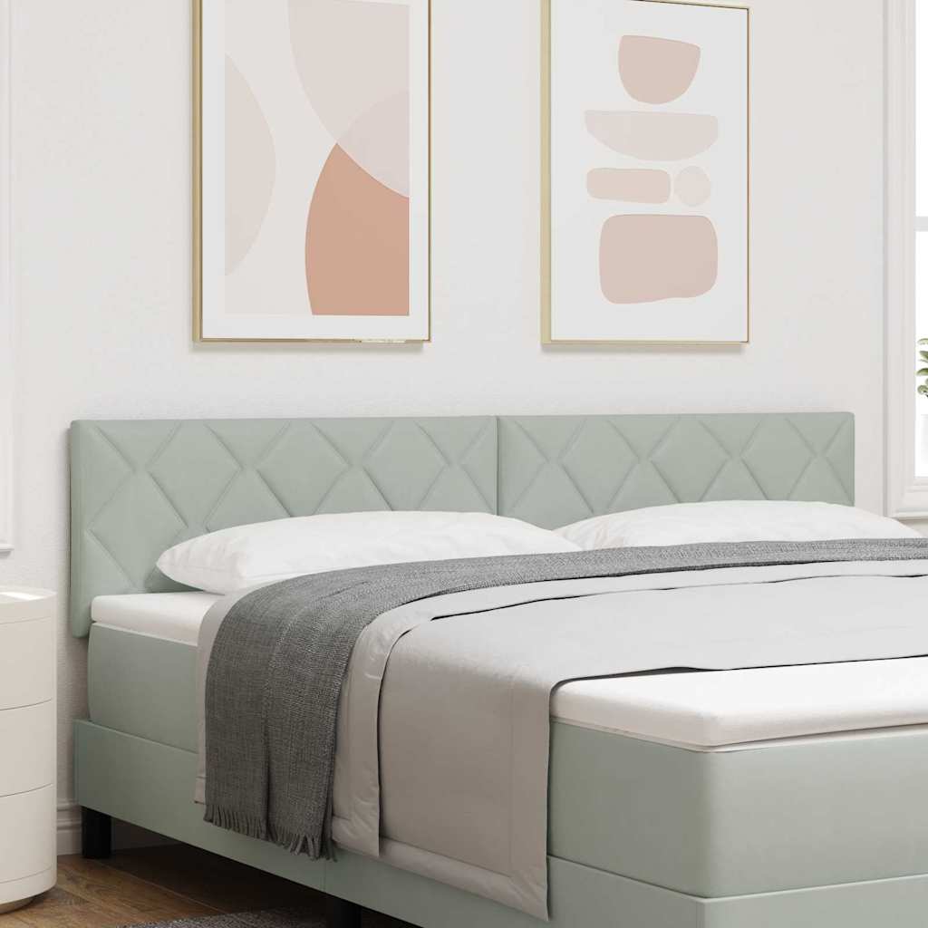 LED glava kreveta Svijetlo siva 180 cm Baršun
