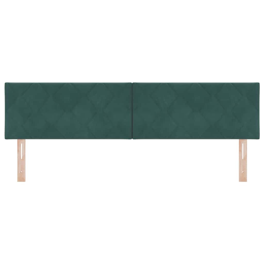 LED glava kreveta Tamnozelena 180 cm Baršun