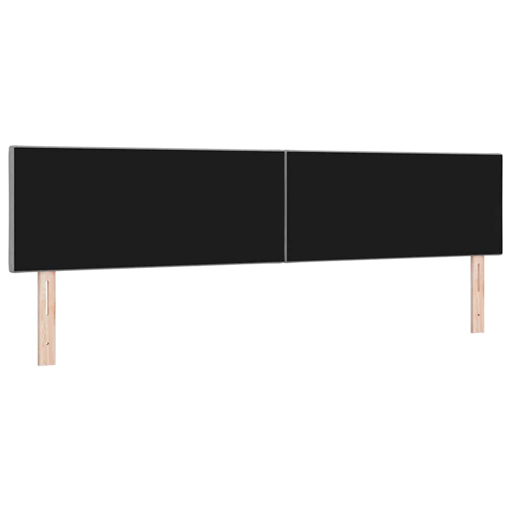 LED glava kreveta Svijetlo siva 200 cm tkanina