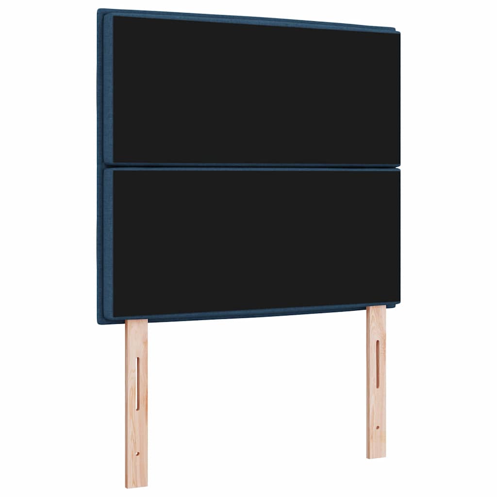 LED glava kreveta s LED trakama Plava 80 cm tkanina
