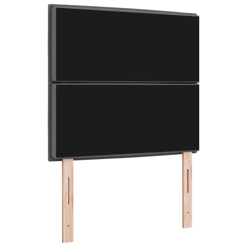 LED glava kreveta s LED trakama Tamno siva 90 cm tkanina
