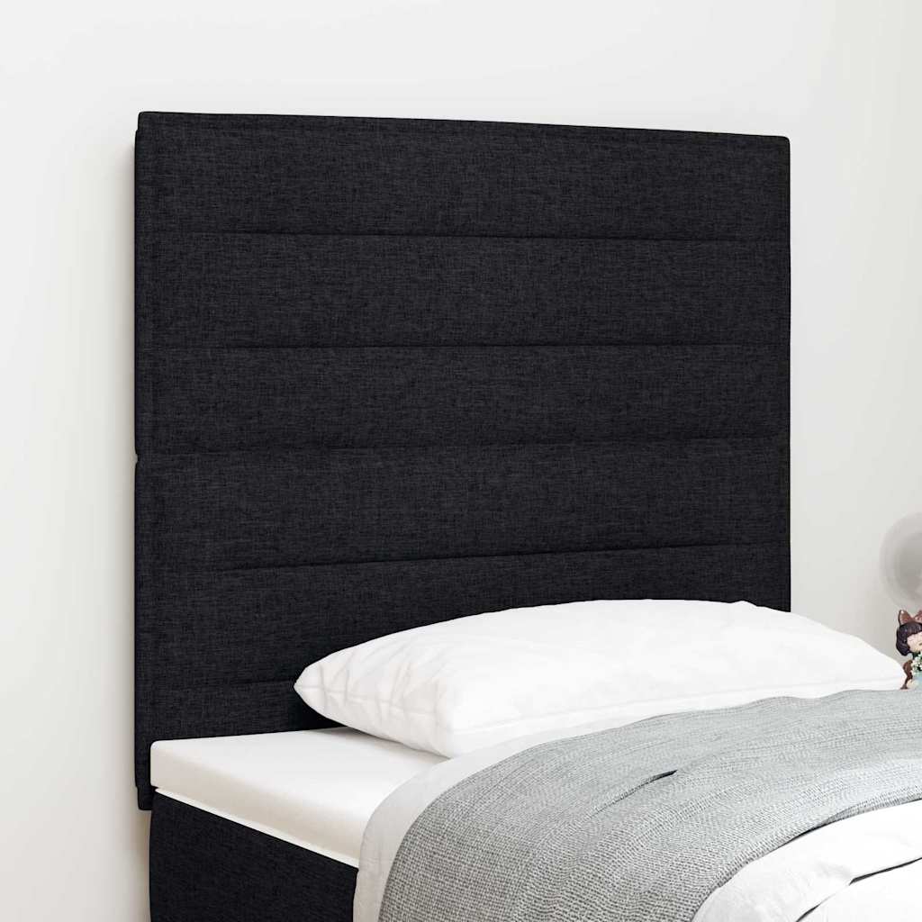 LED glava kreveta s LED trakama Crna 100 cm tkanina
