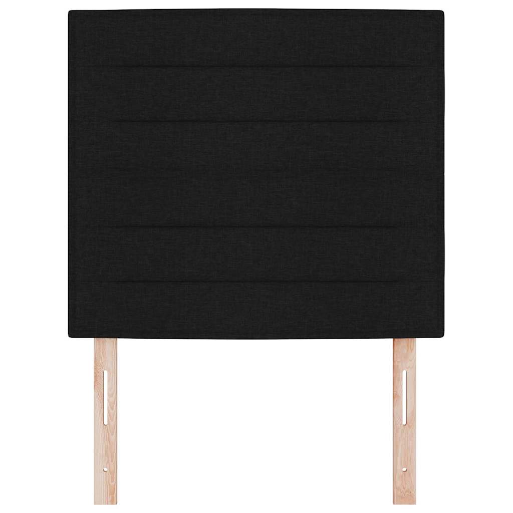 LED glava kreveta s LED trakama Crna 100 cm tkanina