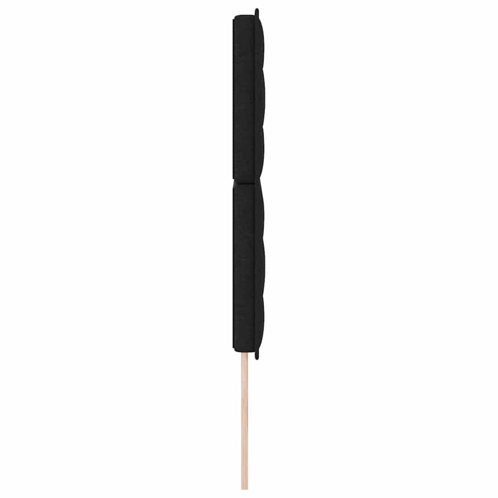 LED glava kreveta s LED trakama Crna 144 cm tkanina