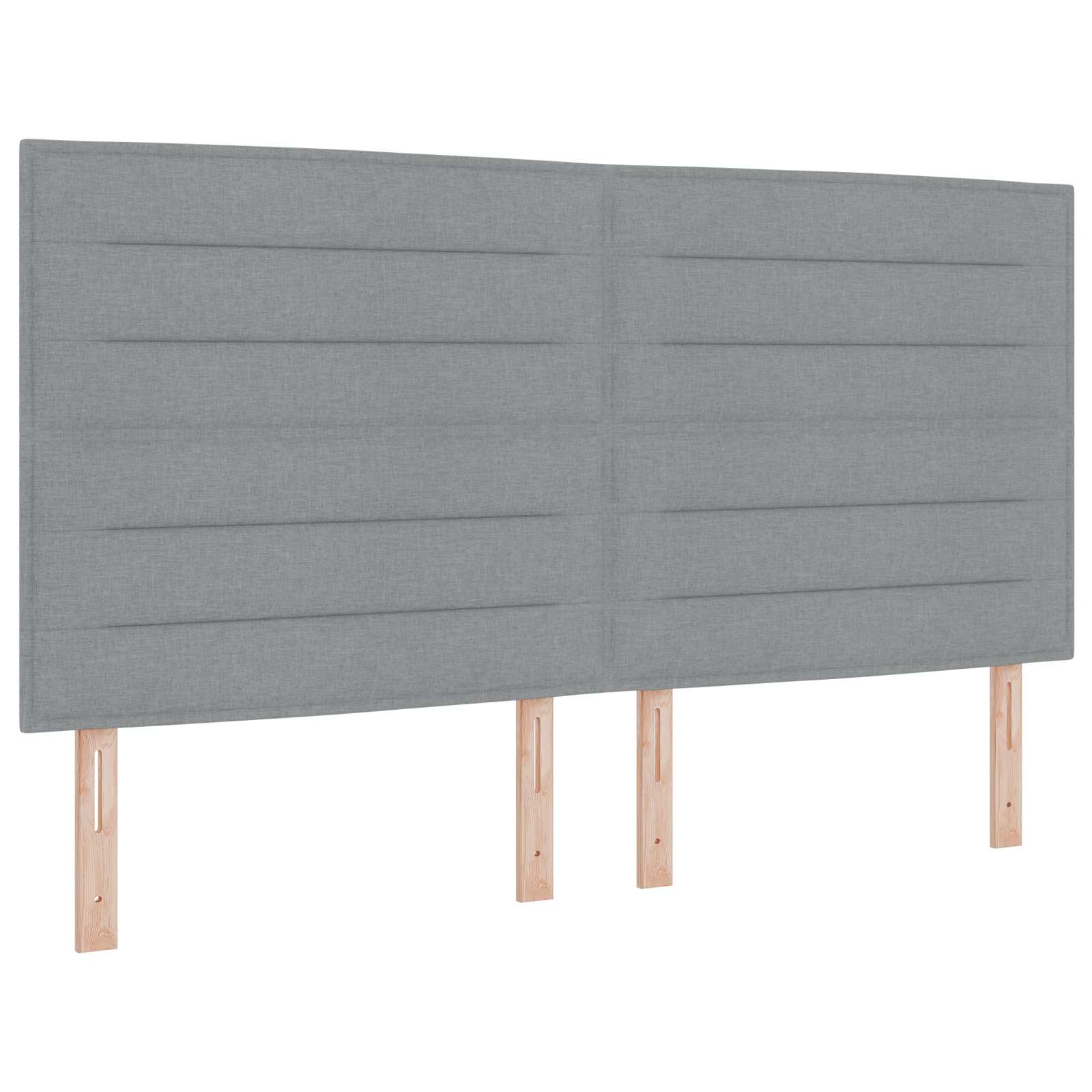 LED glava kreveta s LED trakama Svijetlo siva 180 cm tkanina