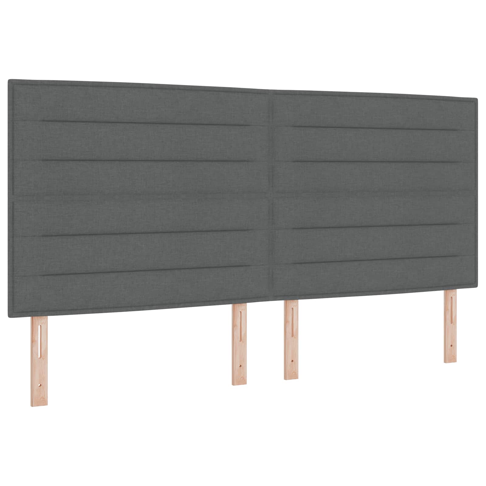 LED glava kreveta s LED trakama Tamno siva 200 cm tkanina