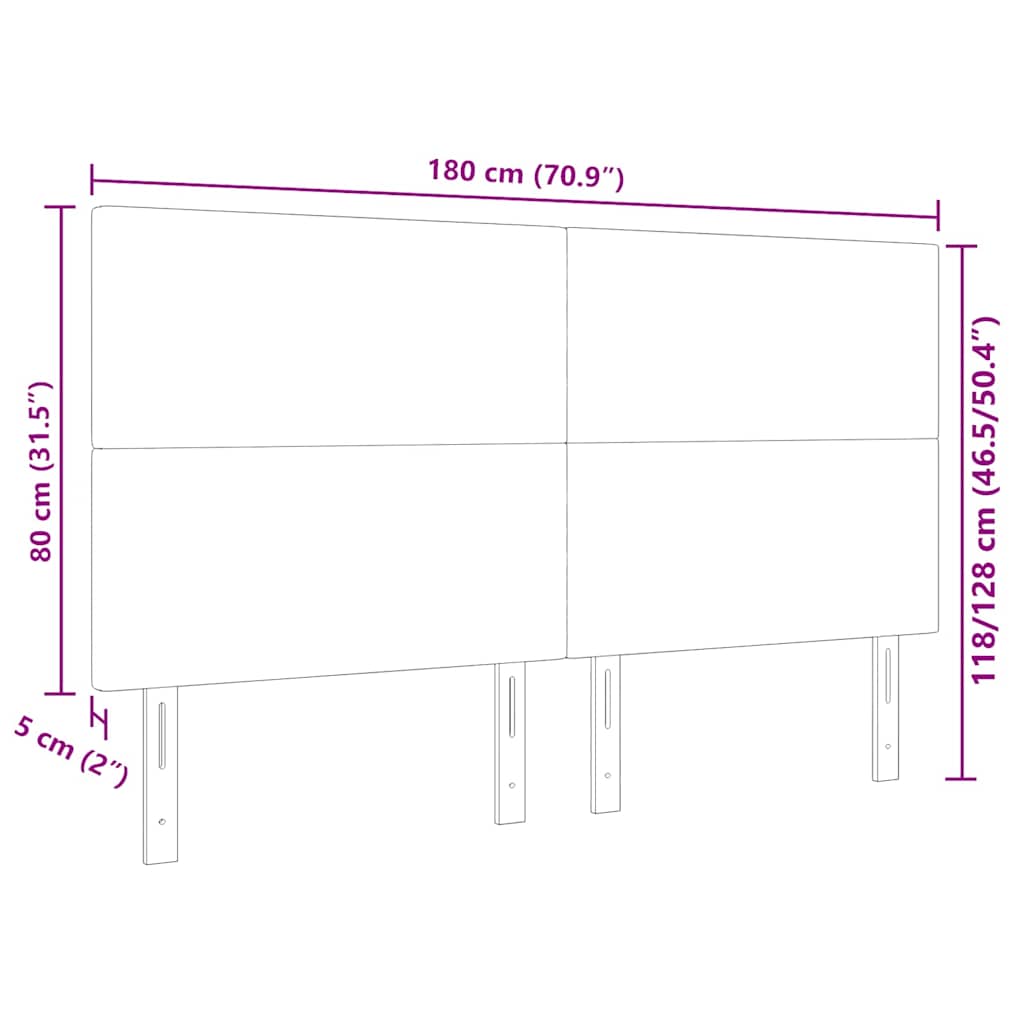 LED glava kreveta Siva zelena 180 cm Kordura tekstil