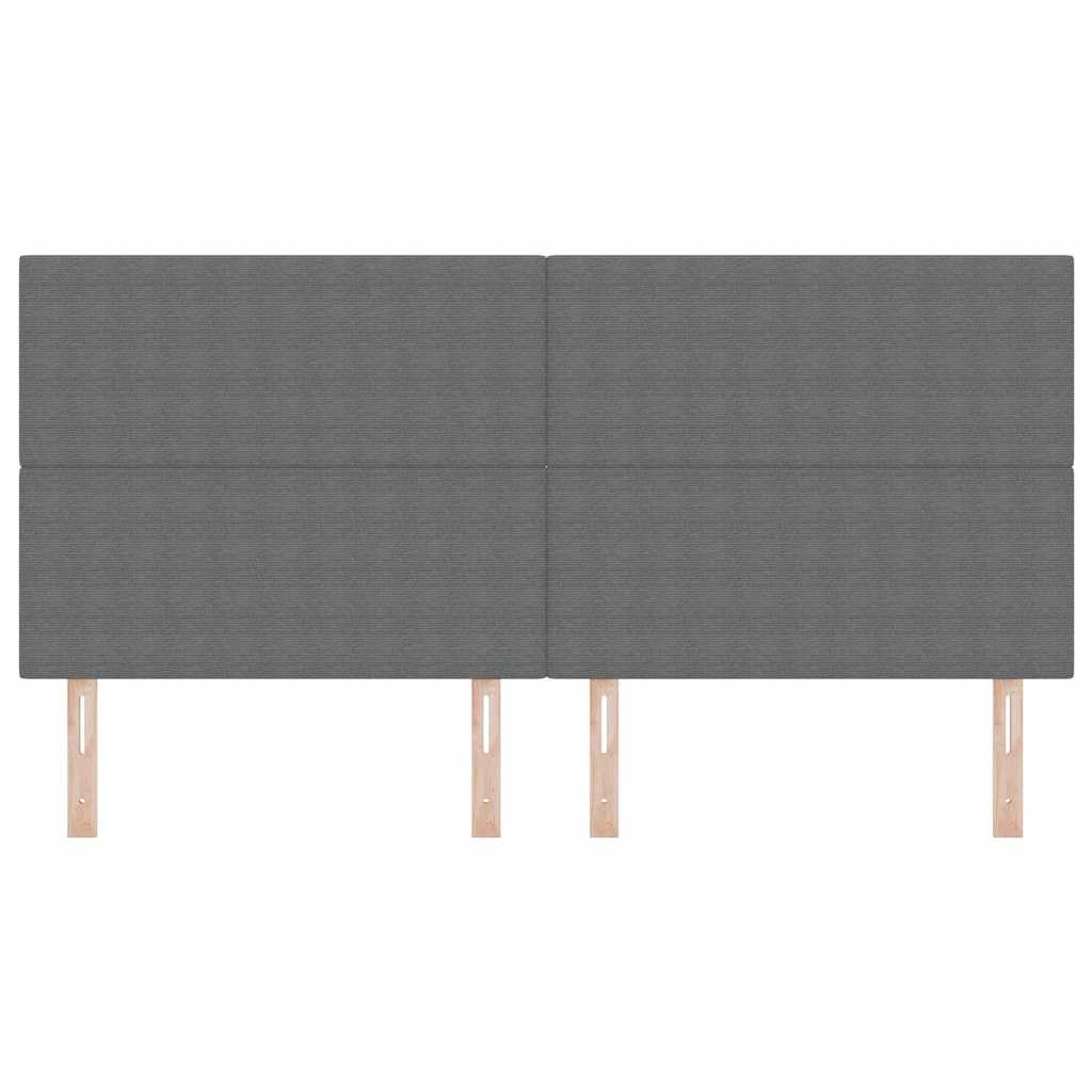 LED glava kreveta Svijetlo siva 200 cm Kordura tekstil