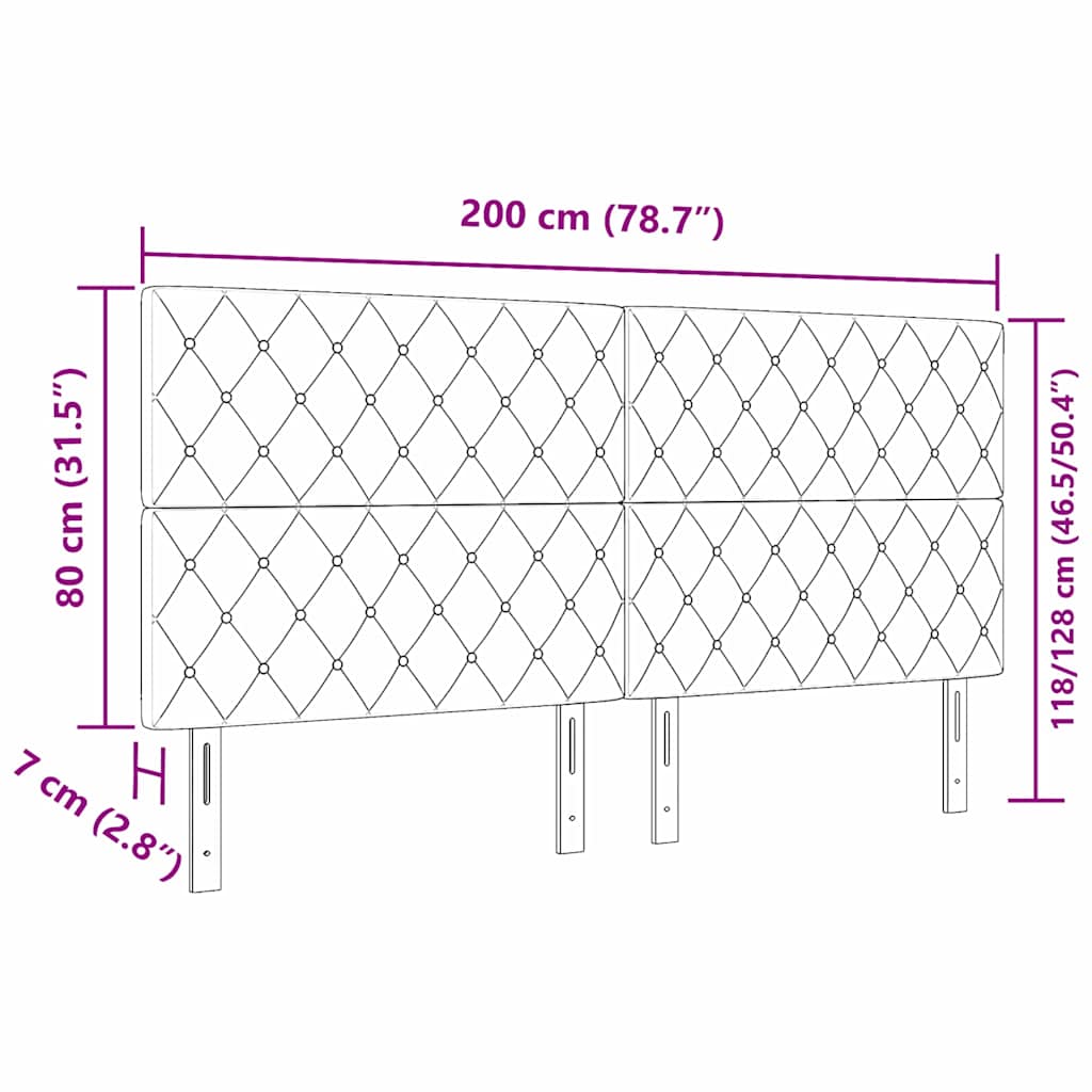 LED glava kreveta s LED trakama Svijetlo siva 200 cm Baršun