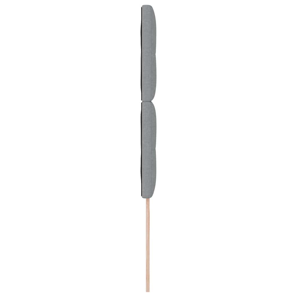 LED glava kreveta s LED trakama Svijetlo siva 80 cm tkanina