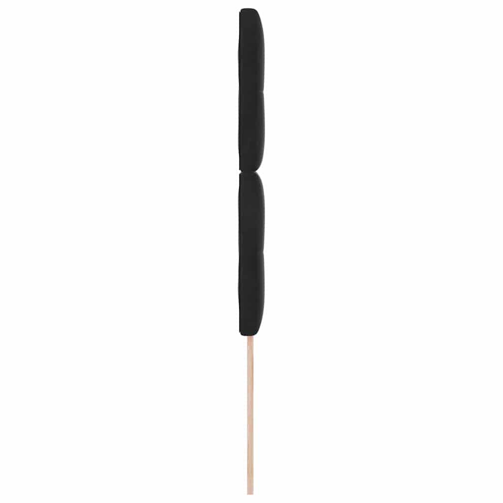 LED glava kreveta s LED trakama Crna 80 cm Baršun