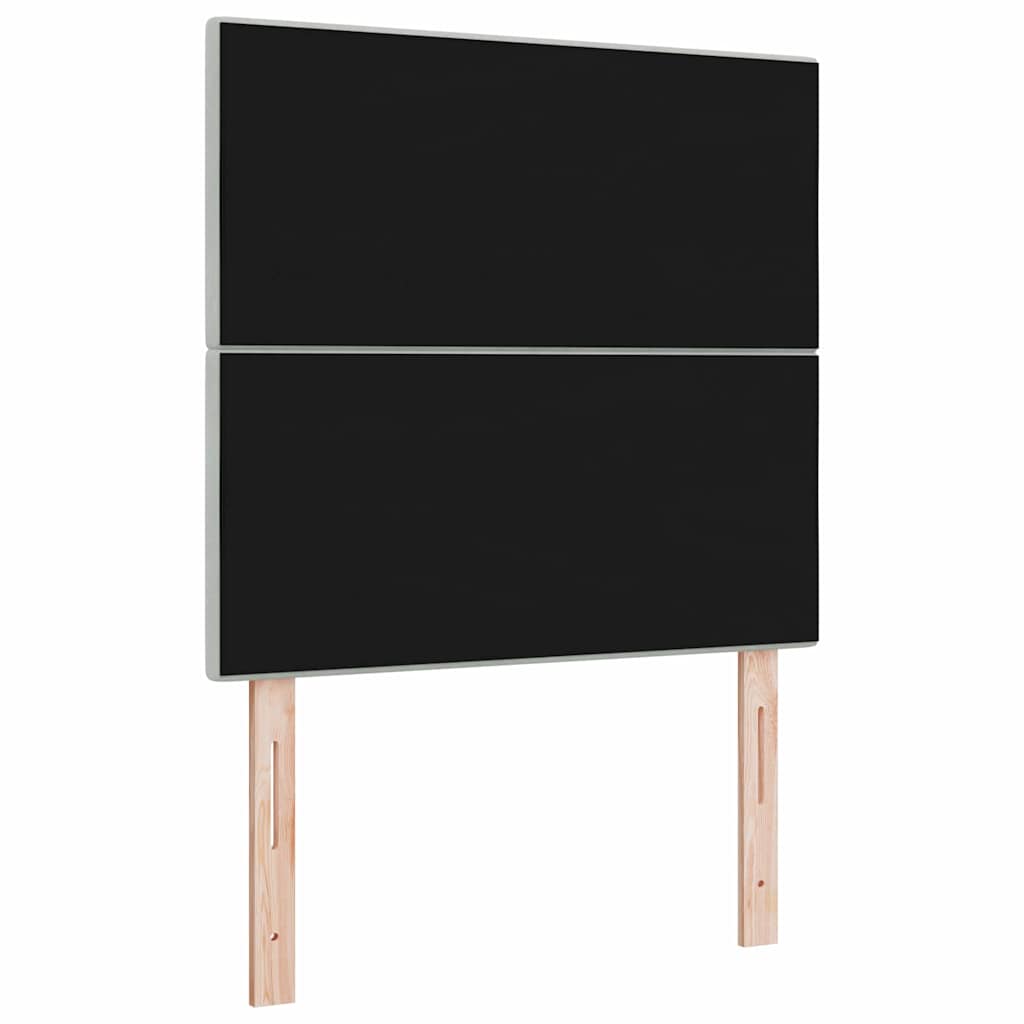 LED glava kreveta s LED trakama Svijetlo siva 90 cm Baršun