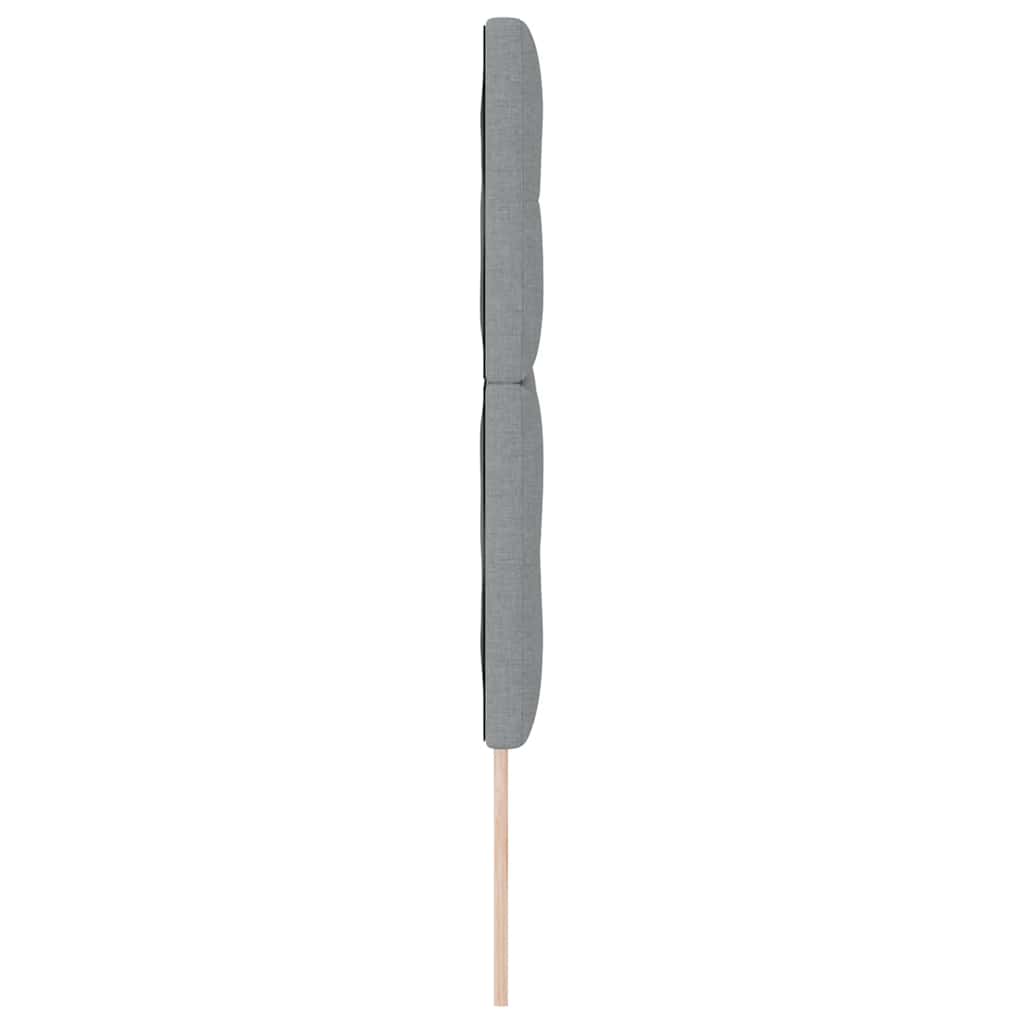 LED glava kreveta s LED trakama Svijetlo siva 144 cm tkanina