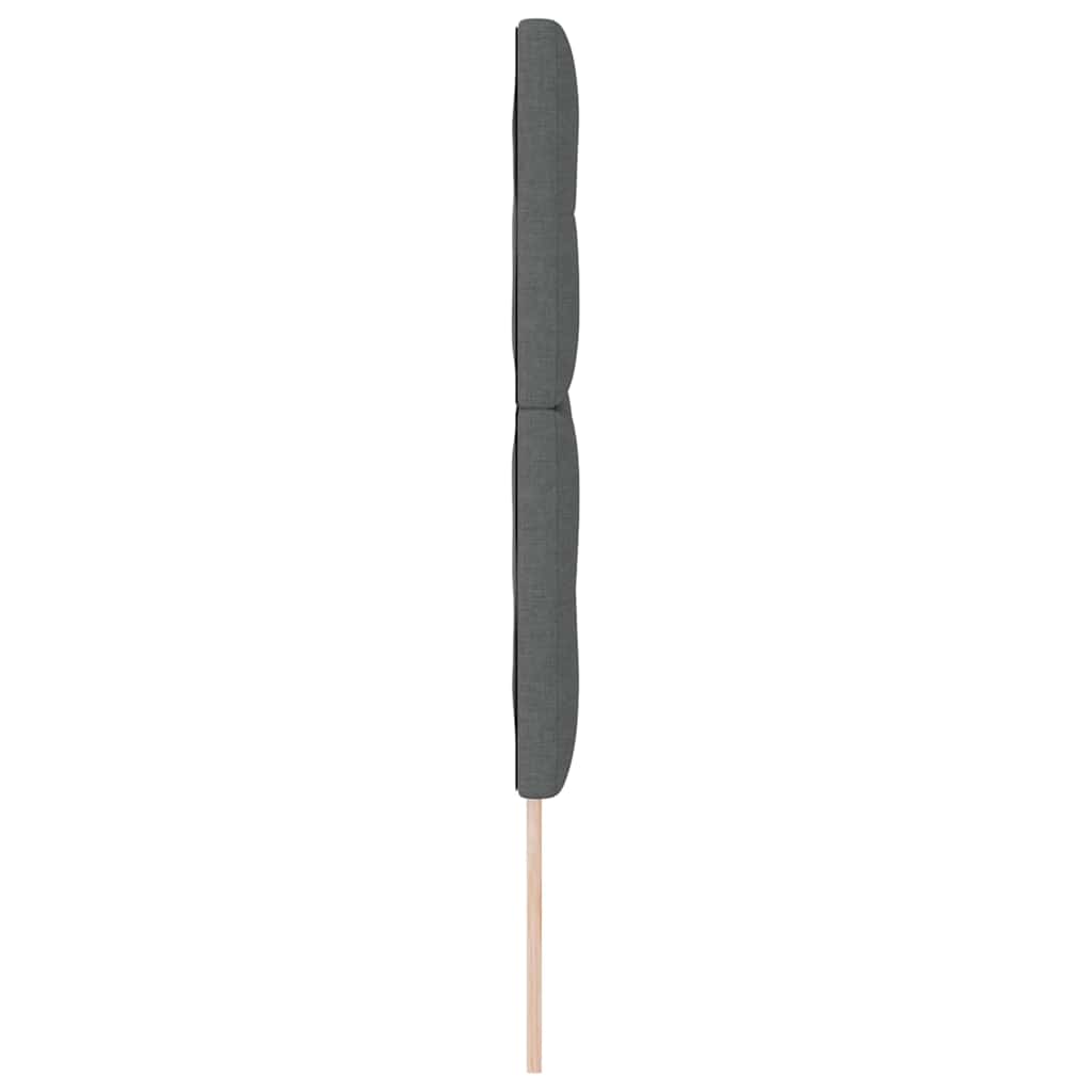 LED glava kreveta s LED trakama Tamno siva 144 cm tkanina