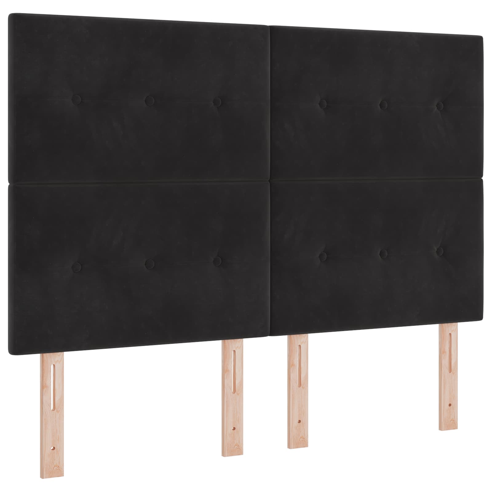 LED glava kreveta s LED trakama Crna 144 cm Baršun