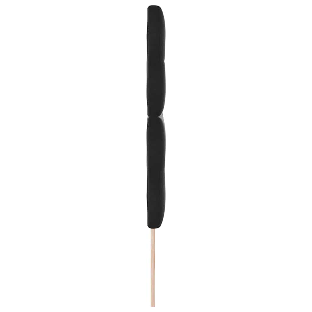 LED glava kreveta s LED trakama Crna 144 cm Baršun