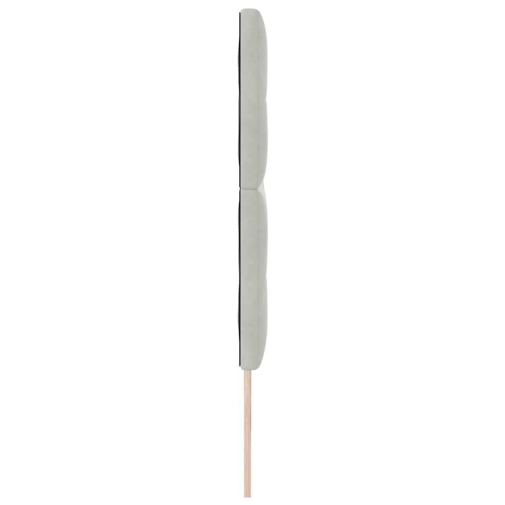 LED glava kreveta s LED trakama Svijetlo siva 200 cm Baršun