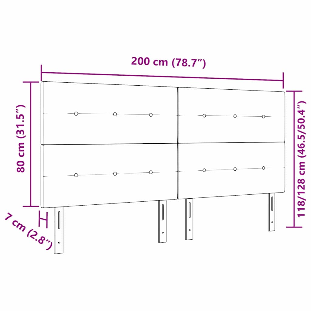 LED glava kreveta s LED trakama Plava 200 cm Baršun