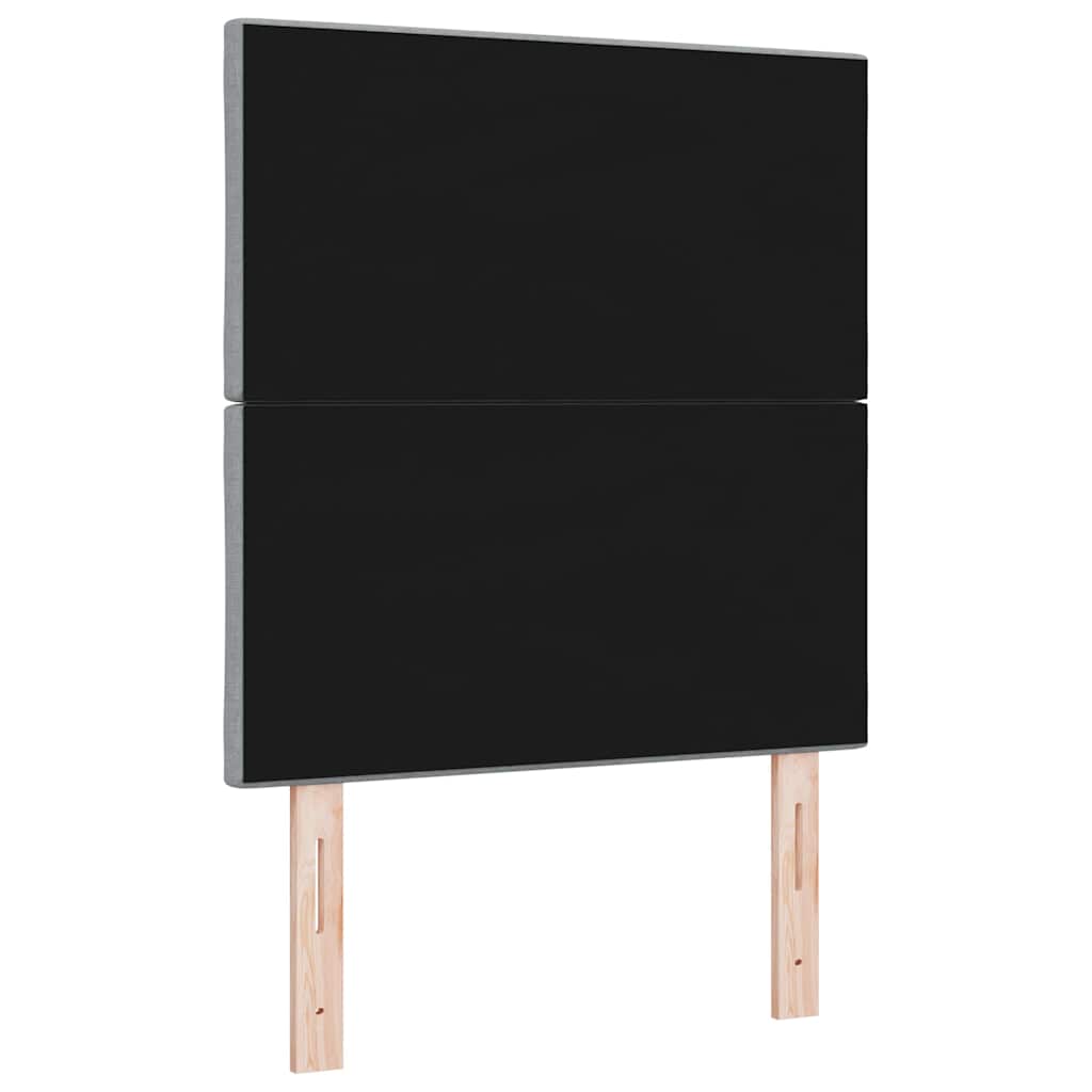 LED glava kreveta Svijetlo siva 80 cm tkanina