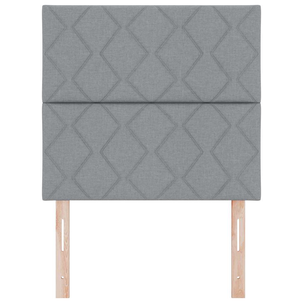 LED glava kreveta Svijetlo siva 100 cm tkanina