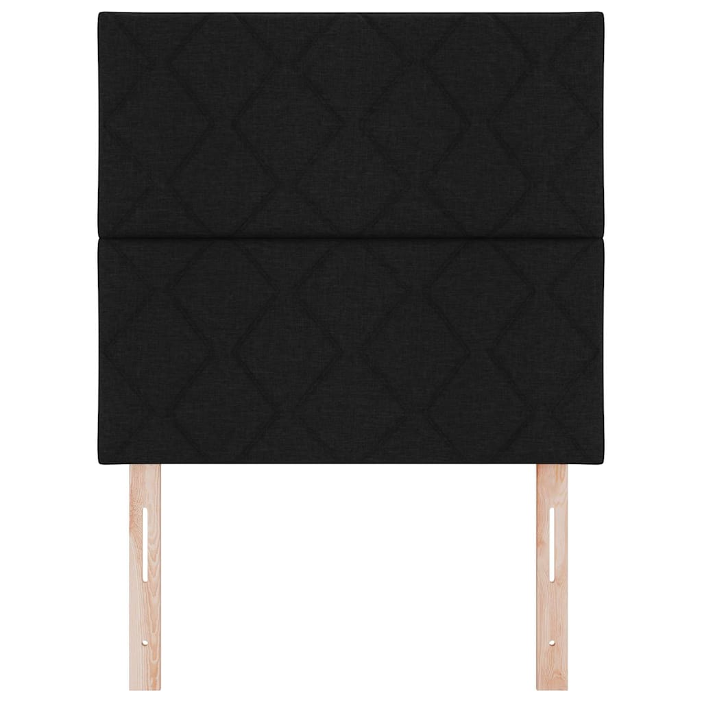 LED glava kreveta Crna 100 cm tkanina