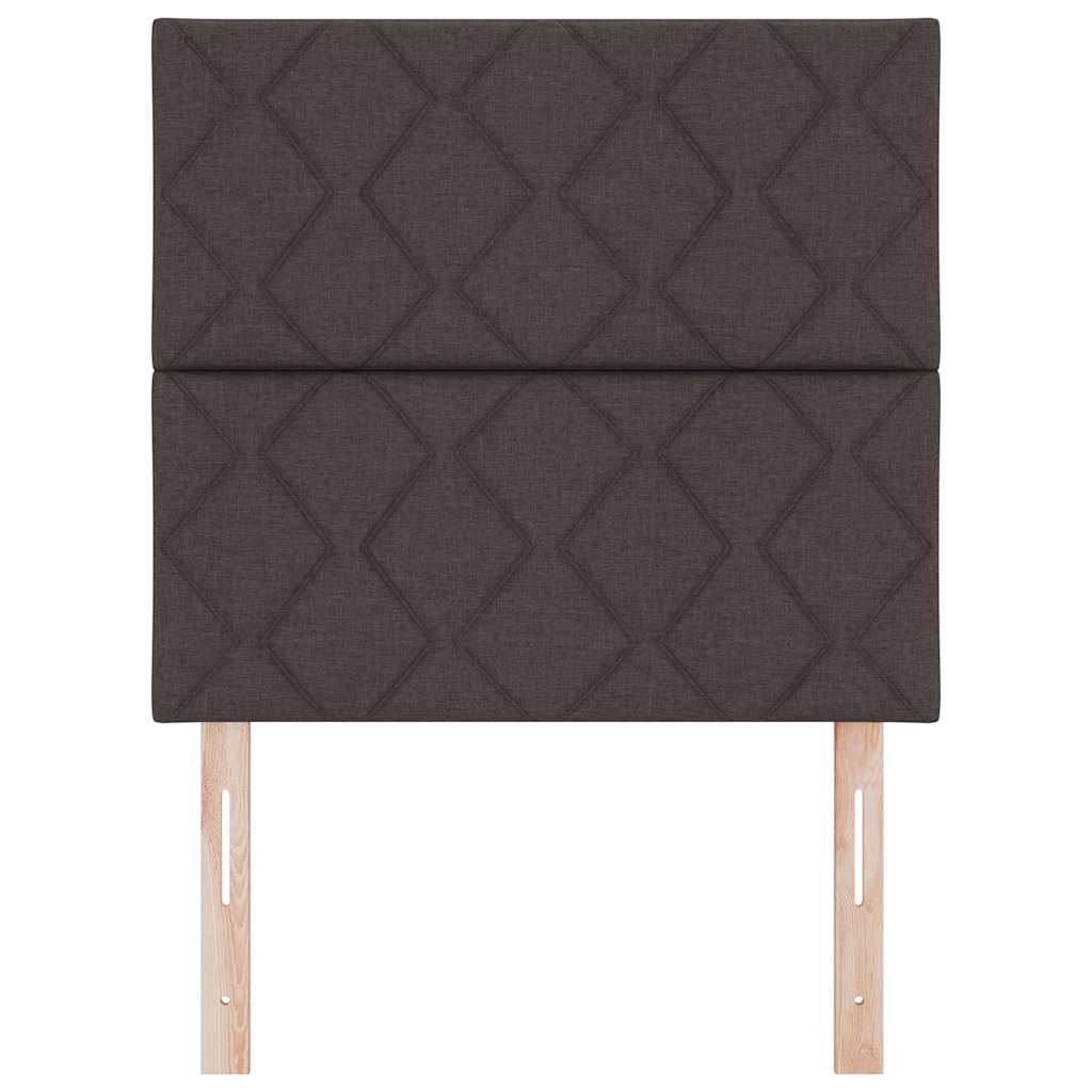 LED glava kreveta Smeđa 100 cm tkanina