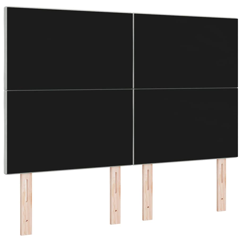 LED glava kreveta Svijetlo siva 144 cm Baršun