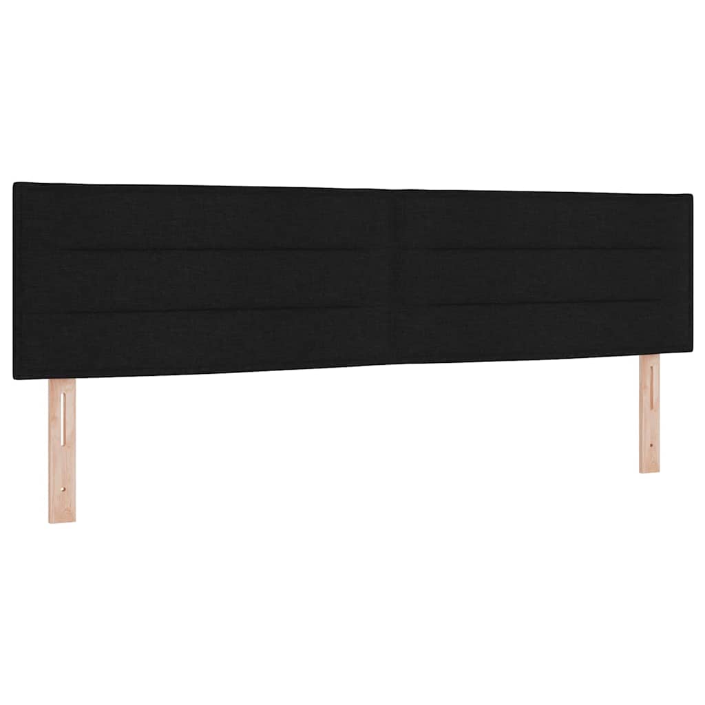 Krevet s opruga kutije s uzglavljem Crna 180 x 200 cm tkanina