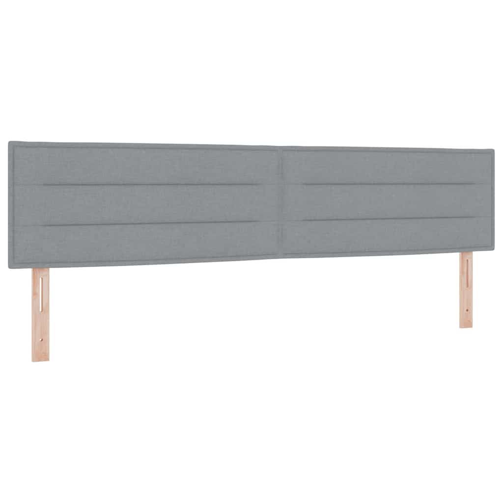Krevet s opruga kutije Svijetlo siva 200 x 200 cm tkanina