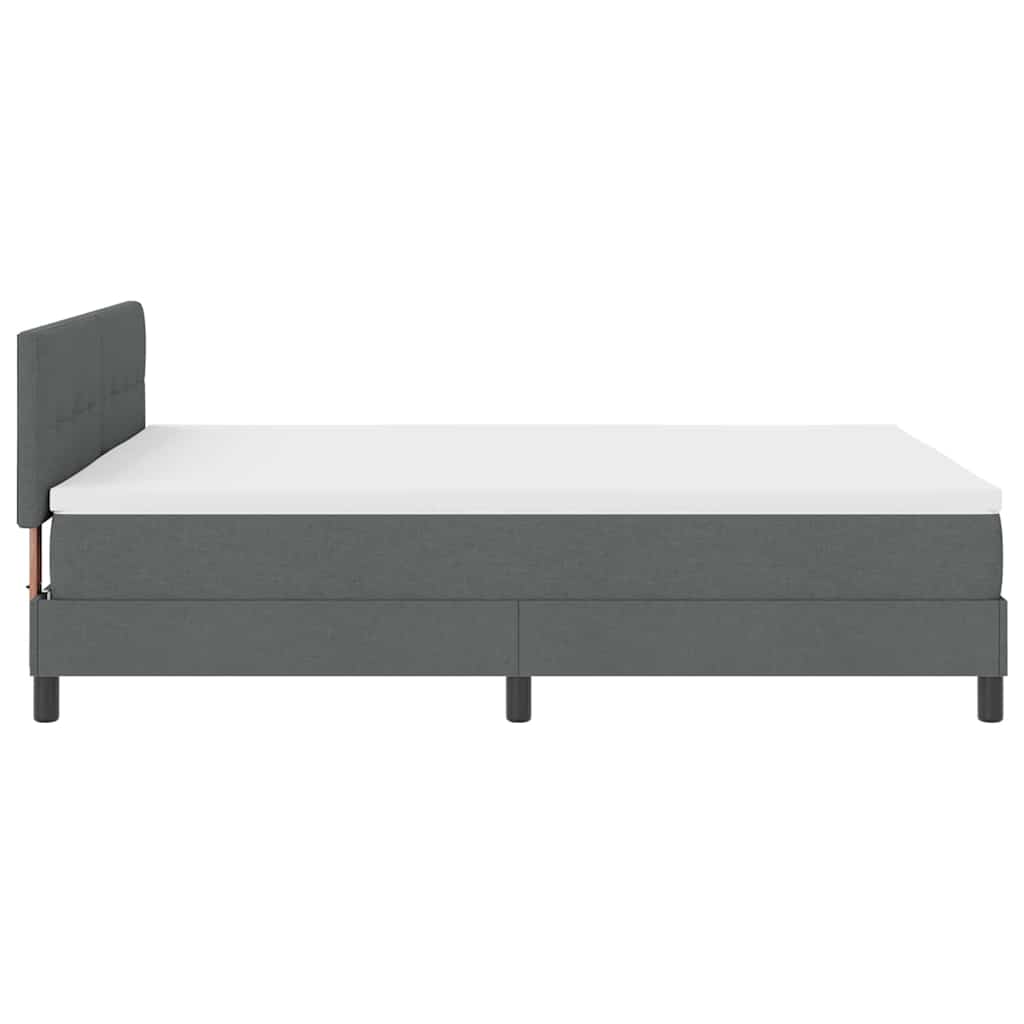 Krevet s opruga kutije Tamno siva 160 x 200 cm tkanina