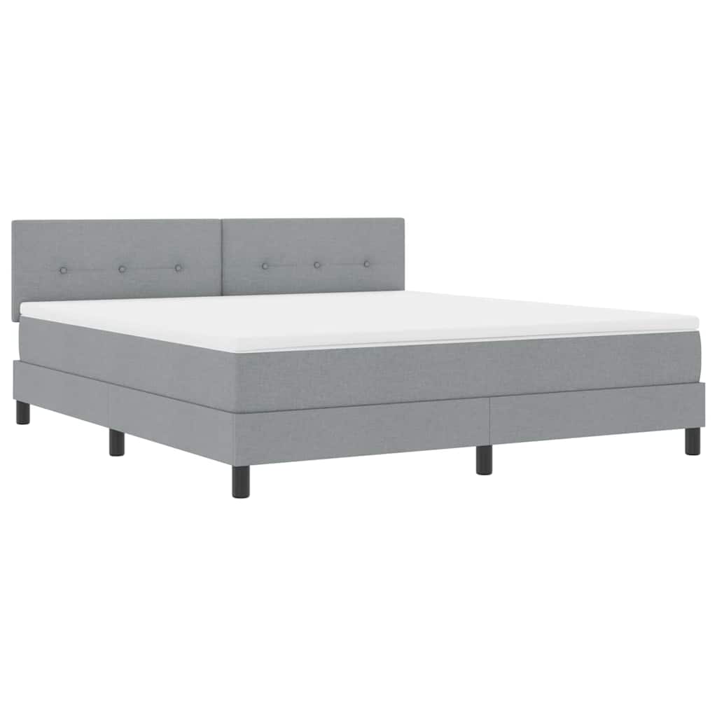 Krevet s opruga kutije Svijetlo siva 180 x 200 cm tkanina