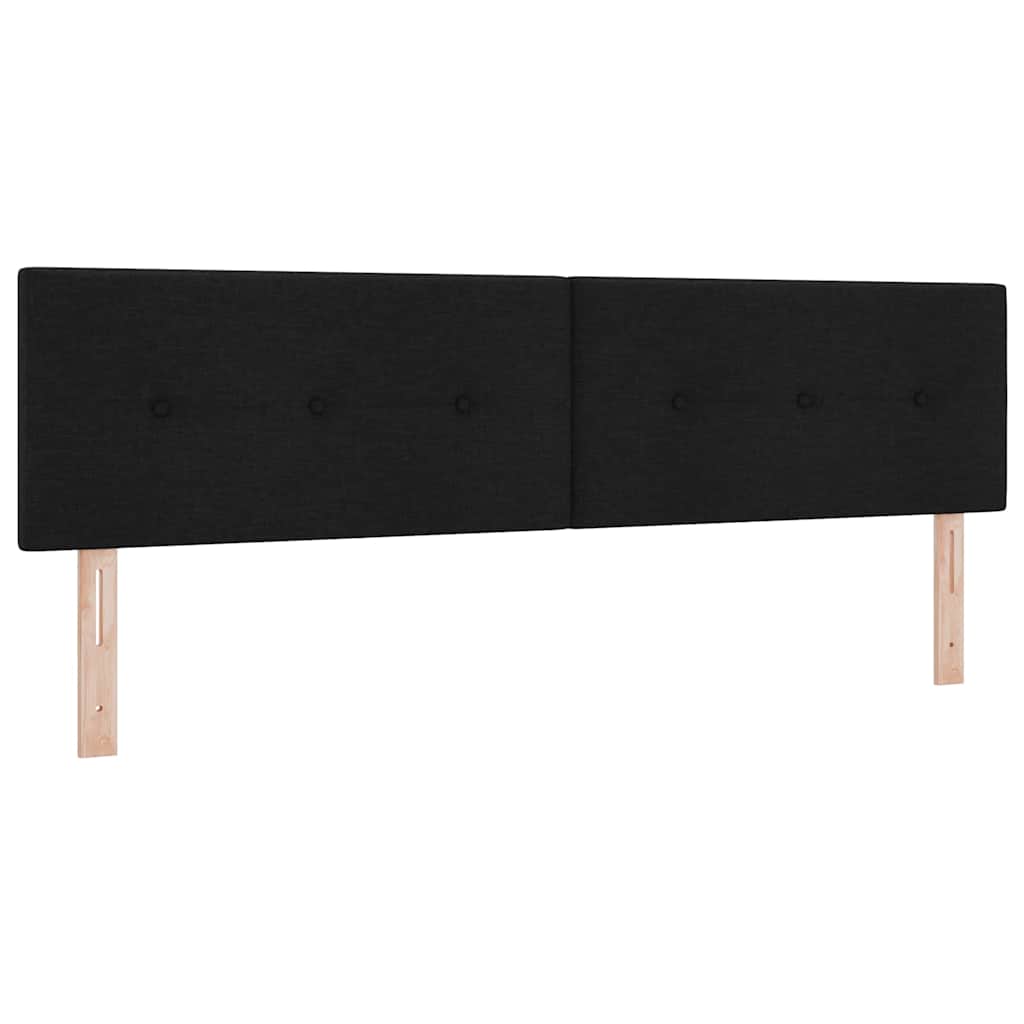 Krevet s opruga kutije s uzglavljem Crna 180 x 200 cm tkanina