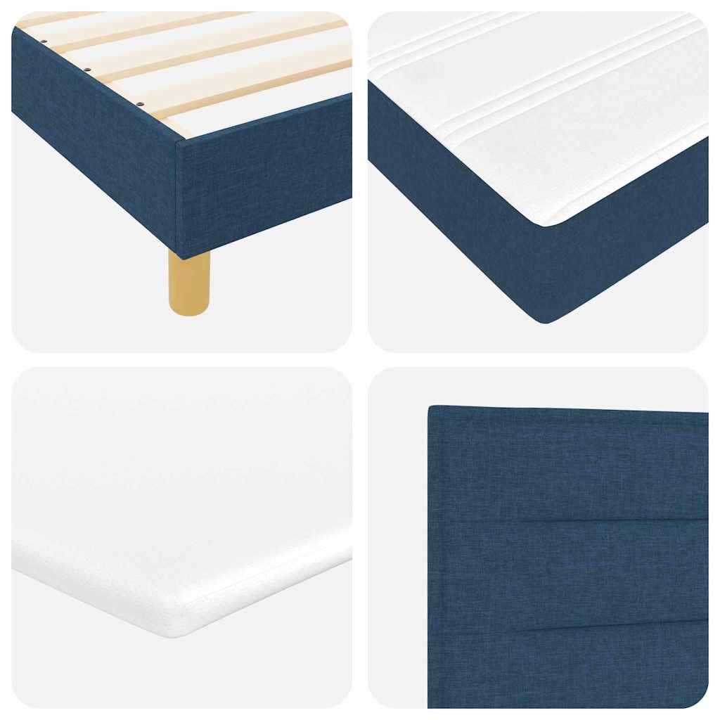 Krevet s opruga kutije s jastukom Plava 120 x 200 cm tkanina