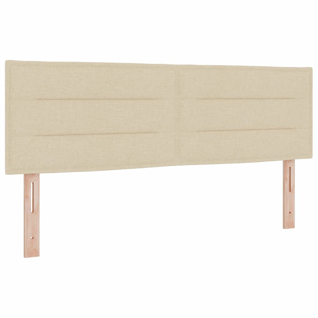 Krevet s opruga kutije s jastukom Krema 140 x 200 cm tkanina
