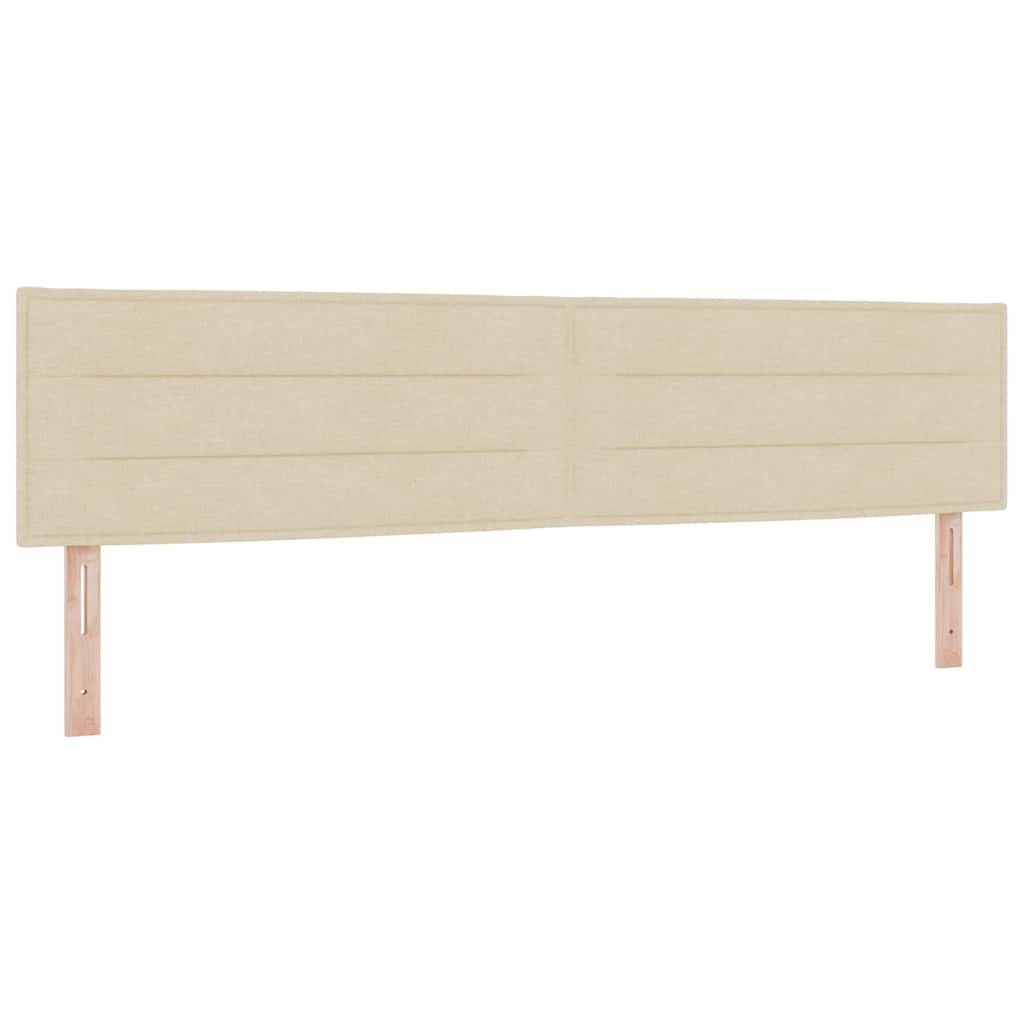 Krevet s opruga kutije s jastukom Krema 200 x 200 cm tkanina