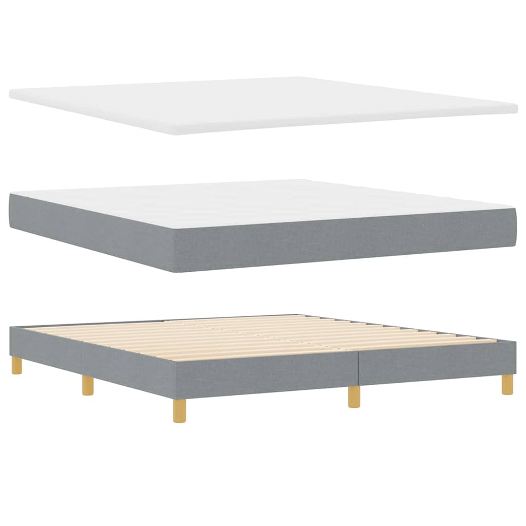 Krevet s opruga kutije Svijetlo siva 180 x 200 cm tkanina