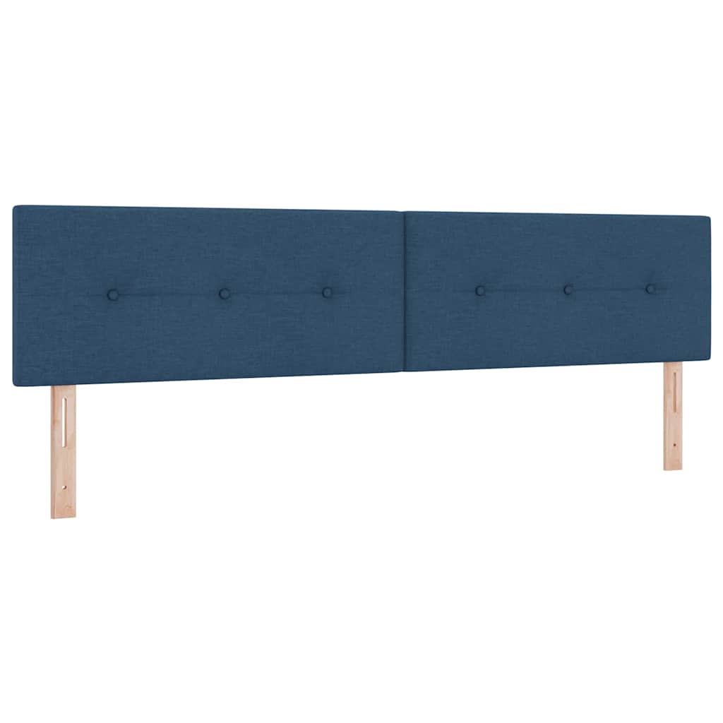 Krevet s opruga kutije s jastukom Plava 200 x 200 cm tkanina
