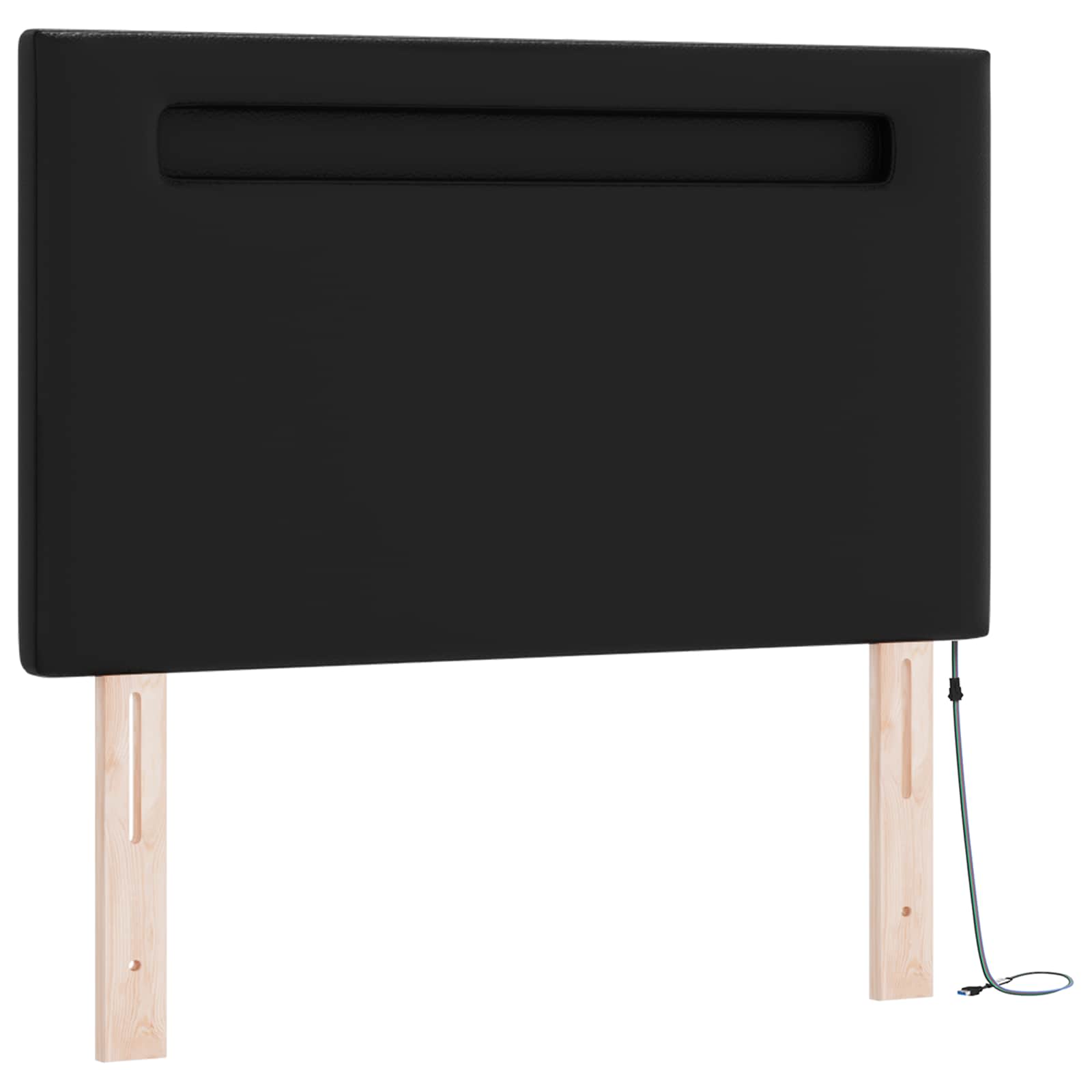 Krevet s opruga kutije s madracem Crna 90 x 200 cm Umjetna koža