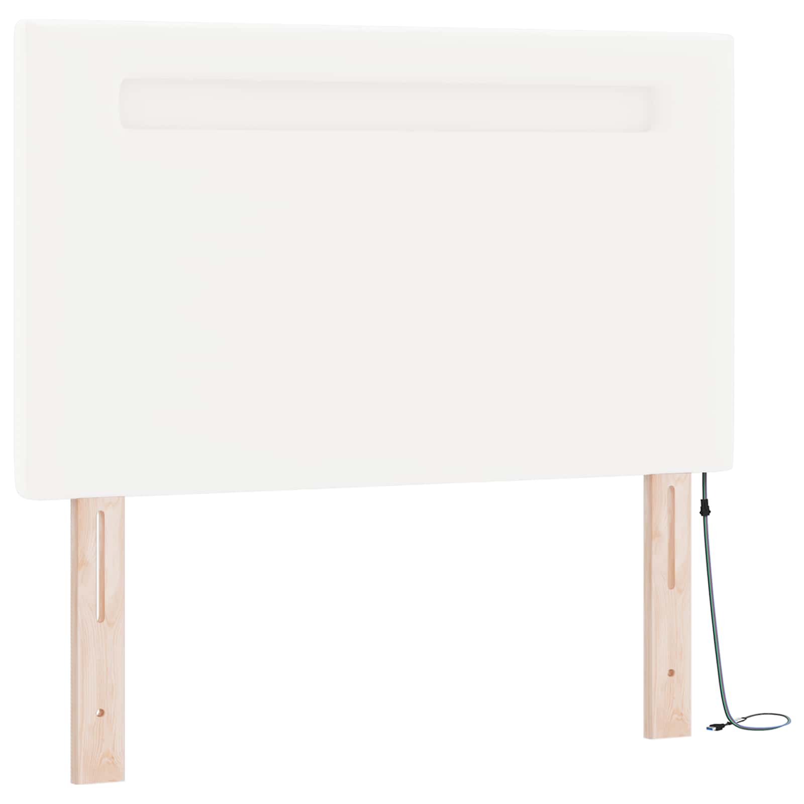 Krevet s opruga kutije Bijelo 100 x 200 cm Umjetna koža