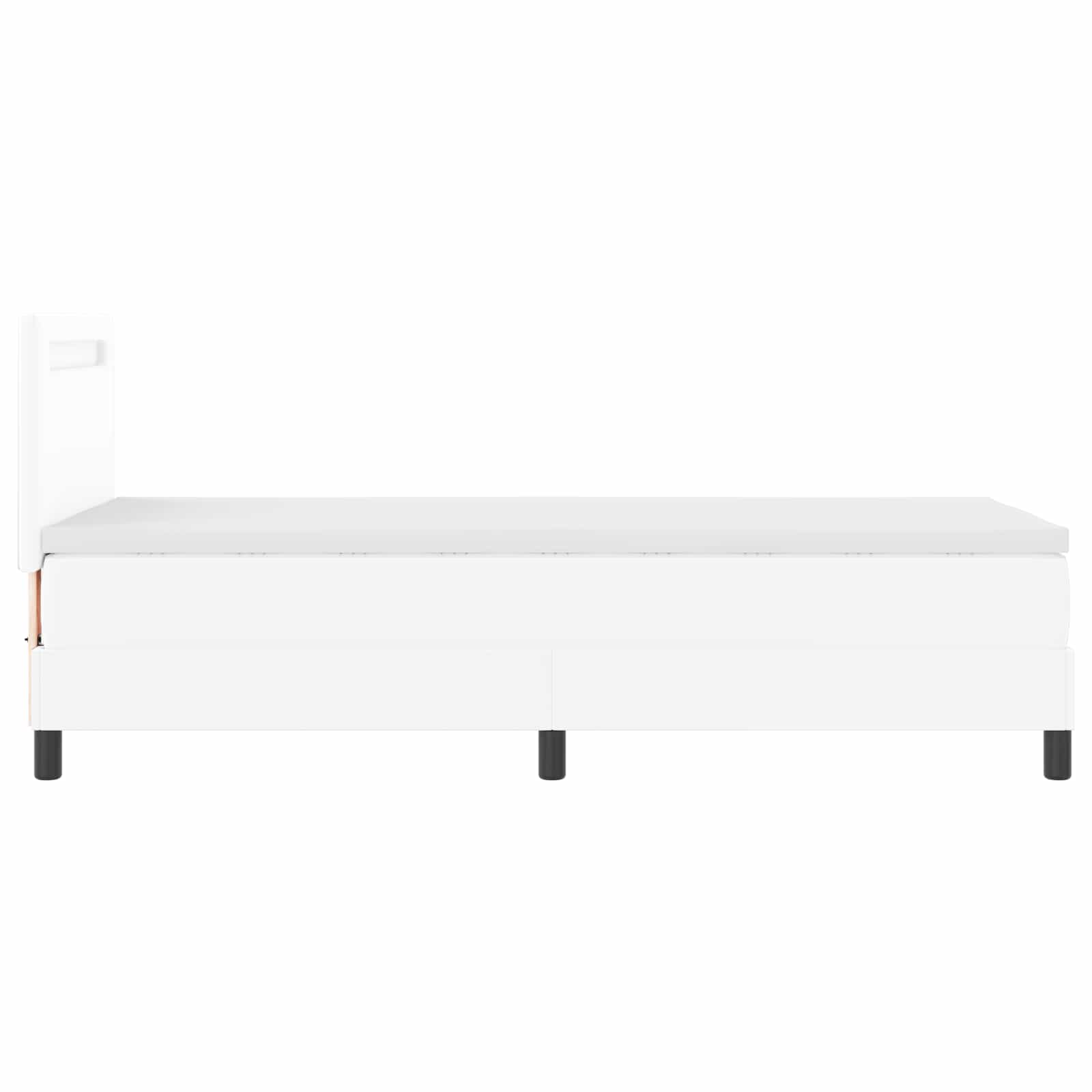 Krevet s opruga kutije Bijelo 100 x 200 cm Umjetna koža