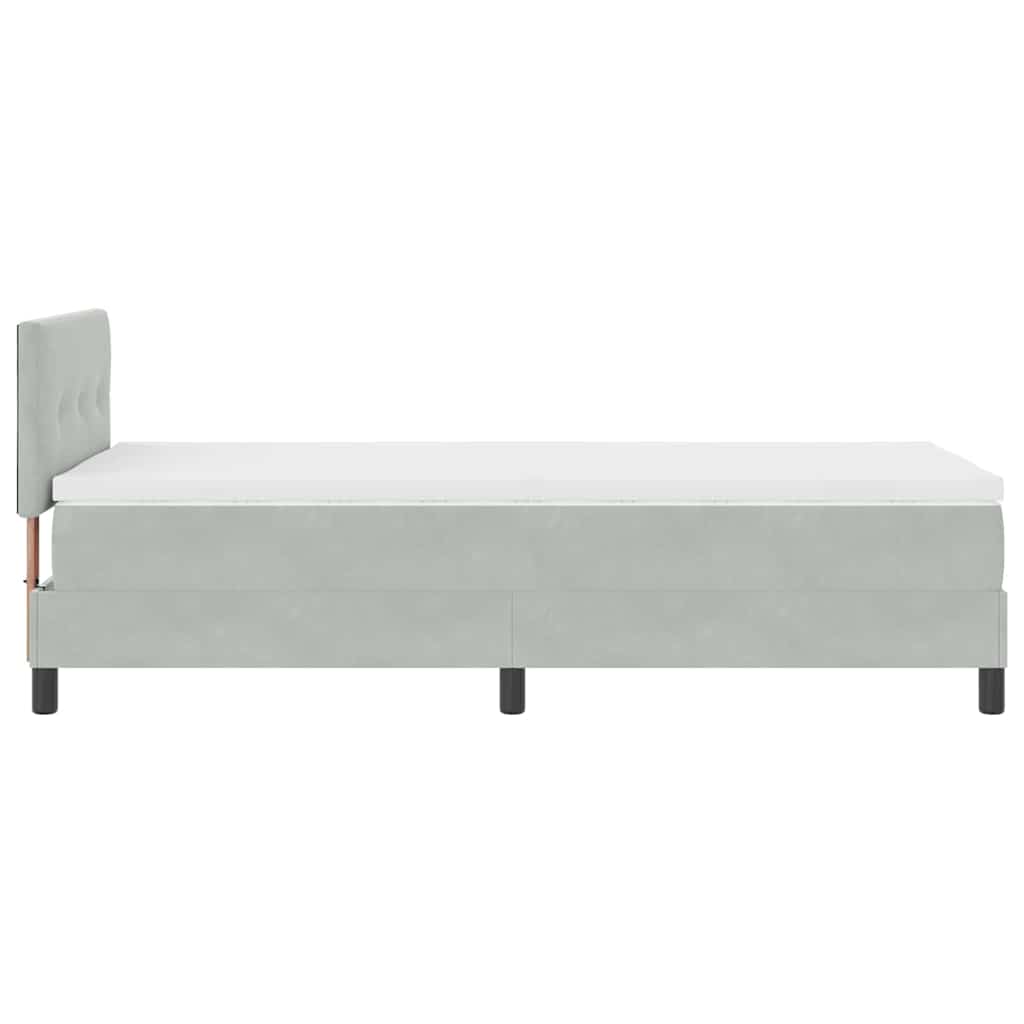 Krevet s opruga kutije Svijetlo siva 100 x 200 cm Baršun