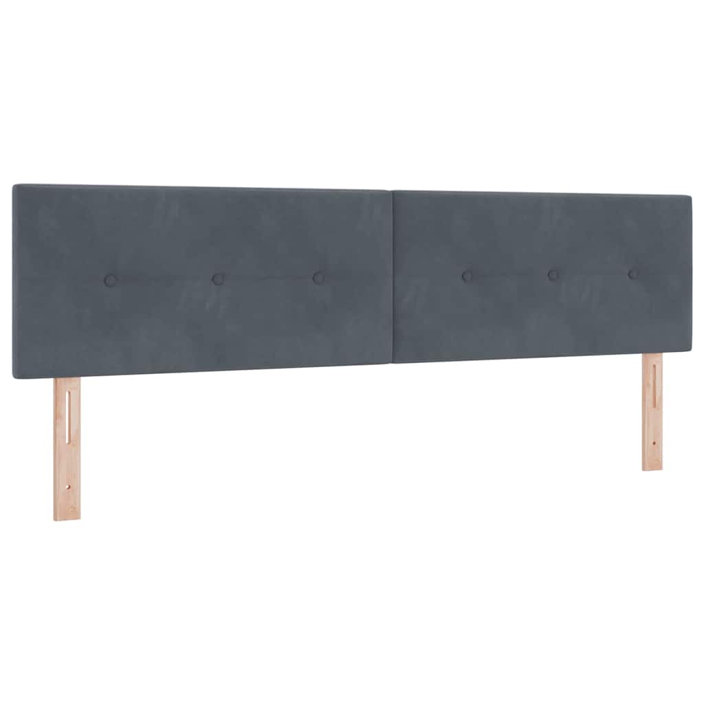 Krevet s opruga kutije Tamno siva 180 x 200 cm Baršun