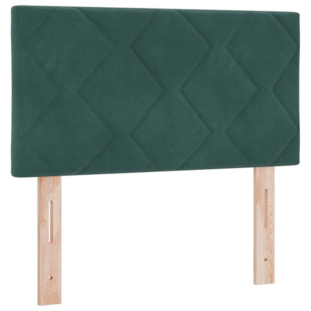 Krevet s opruga kutije Tamnozelena 80 x 200 cm Baršun